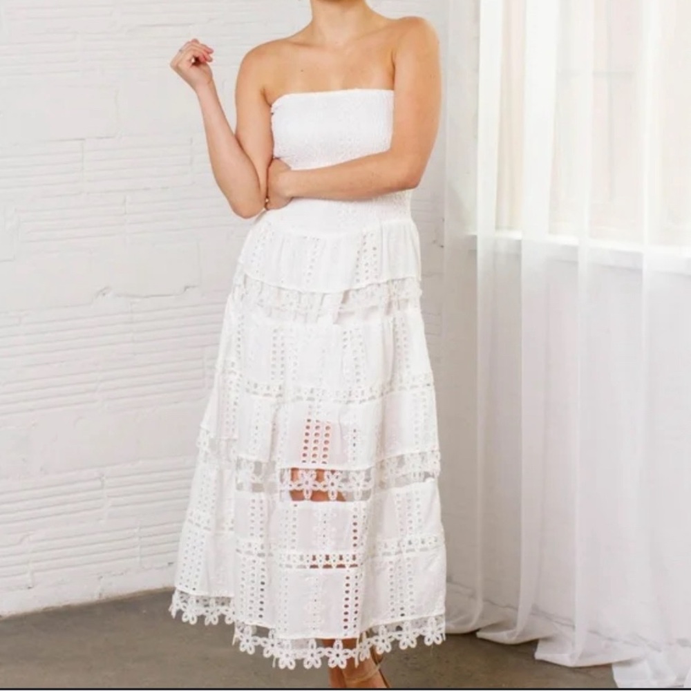 Strut and Boult!LUNA STRAPLESS MIDI DRESS (SIZE S)